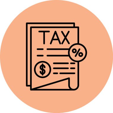 Vergi. Web simgesi basit illüstrasyon