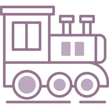tren. Web simgesi basit illüstrasyon