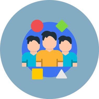 grup insan simgesi, düz tasarım