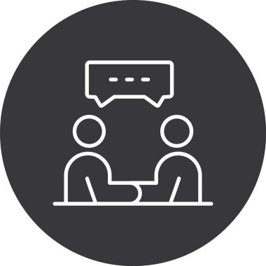 Sohbet vektör satırı simgesi