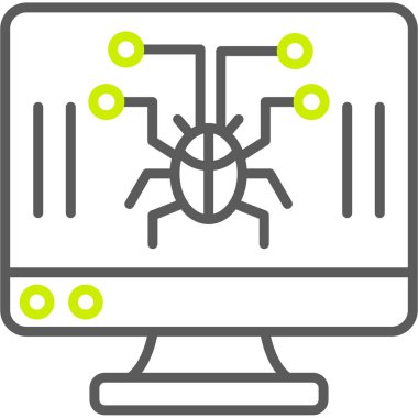 bilgisayar ağı simgesi, vektör illüstrasyonu