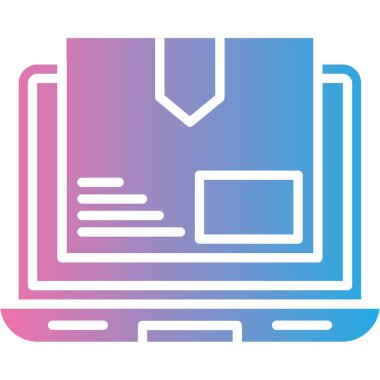 Bilgisayar monitör simgesini, basit vektör çizim