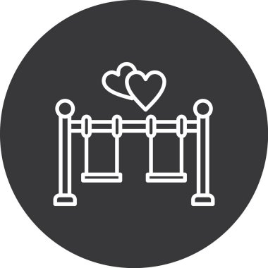 aşk vektör çizgisi simgesi