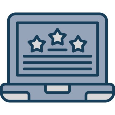 Reyting. Web simgesi basit illüstrasyon