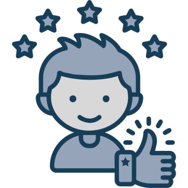 Müşteri derecelendirme simgesi, vektör resimleme