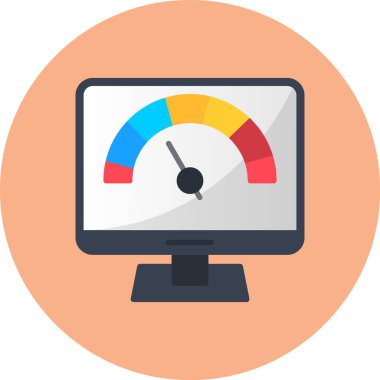 İş düz simgesi, vektör illüstrasyonu