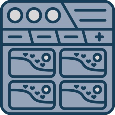 Tarayıcı pencere simgesi ile doldurulmuş dış hat biçimi