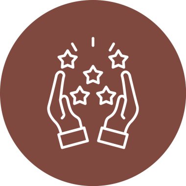 Bir yıldız simgesinin vektör illüstrasyonu