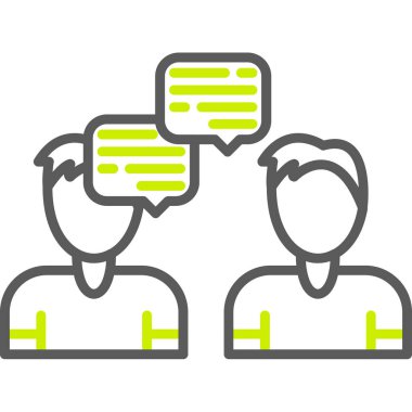 Konuş. Web simgesi basit illüstrasyon