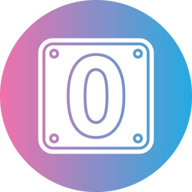 Tek izole edilmiş simgenin vektör illüstrasyonu