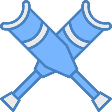 Beyzbol sopası ikonu. Basit bir çizim. vektör yarasa simgeleri