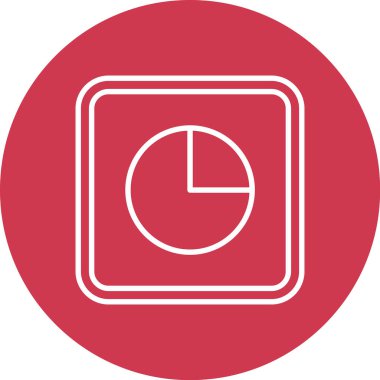 Kırmızı daire simgesinin vektör illüstrasyonu