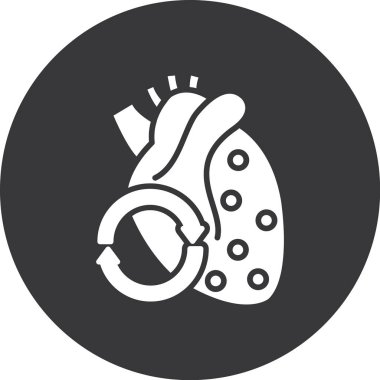 kalp ikonu vektör illüstrasyonlu kalp