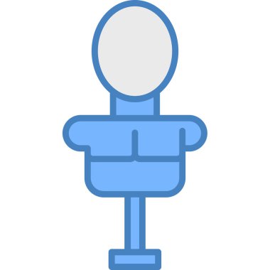 İnsan vücudu. Web simgesi basit illüstrasyon