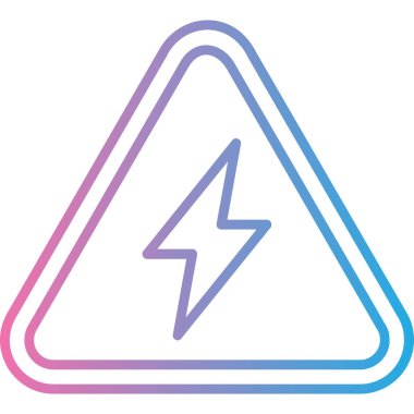 Bir yıldırım simgesinin vektör çizimi