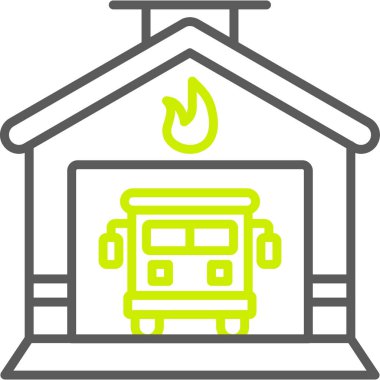 bus simgesi vektör illüstrasyonu