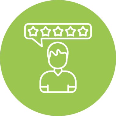 Müşteri derecesi. vektör simgesi