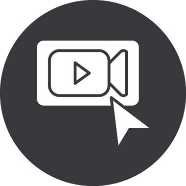 video vektör simgesi modern basit tasarım