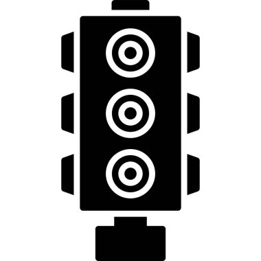 Trafik ışığı simgesi, basit vektör illüstrasyonu