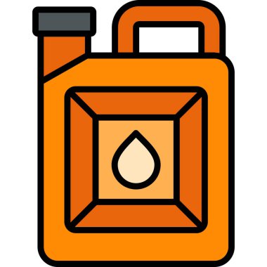 Yağ varili simgesi, vektör illüstrasyonu