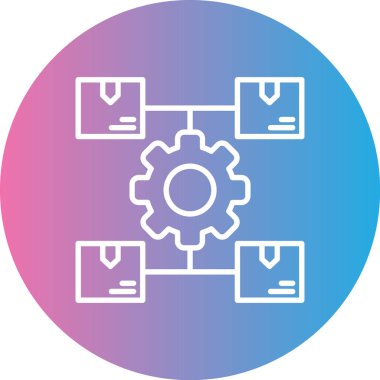 Sunucu. Web simgesi basit illüstrasyon