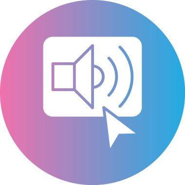 Ses. Web simgesi basit illüstrasyon