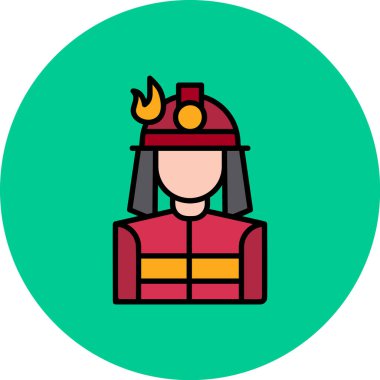 Kasklı bir adamın vektör çizimi