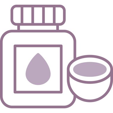 Kozmetik. Web simgesi basit illüstrasyon