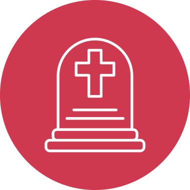Mezar simgesinin vektör illüstrasyonu