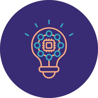 Ampul simgesinin vektör illüstrasyonu