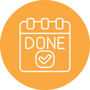 Modern vektör simgesi tamamlandı