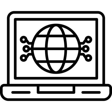 İnternet bağlantısı simgesi. Beyaz arkaplanda izole edilmiş web tasarımı için özet internet bağlantısı vektör simgesi