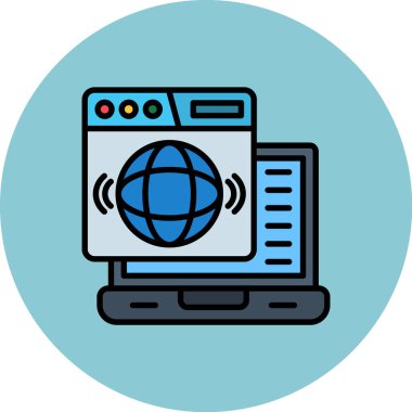 Ağ web simge vektör çizim