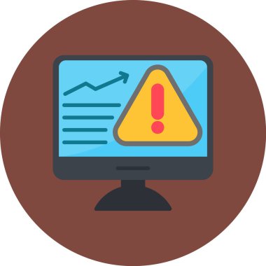 uyarı vektörü glyph düz simgesi