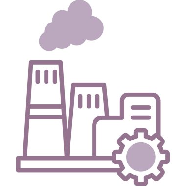 Fabrika simgesi vektör illüstrasyonu