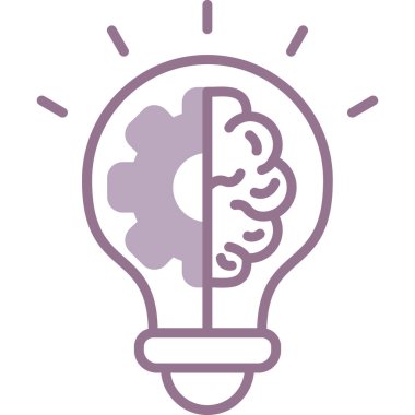 Beyin. Web simgesi basit illüstrasyon