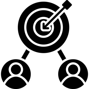 İş stratejisi vektör satırı simgesi.