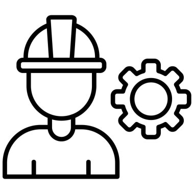 Mühendis simgesi vektör çizimi