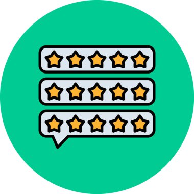 Reyting. Web simgesi basit illüstrasyon