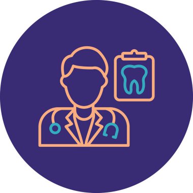 dişçi web simgesi, basit illüstrasyon