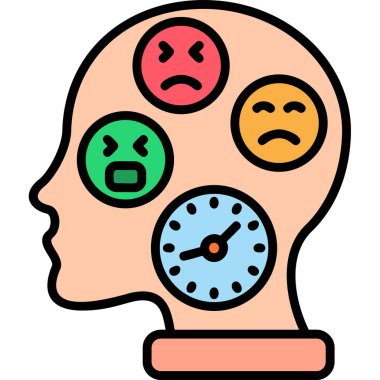 Beyin. Web simgesi basit illüstrasyon