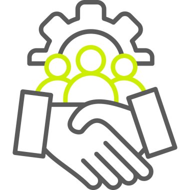 ticari takım çalışması vektör simgesi modern basit tasarım