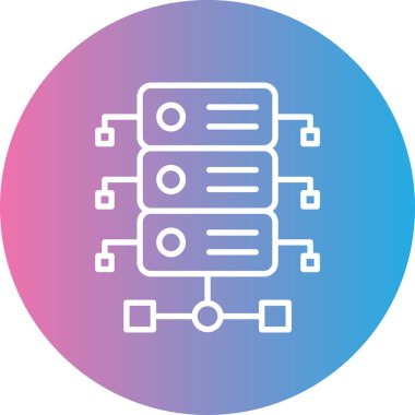 Sunucu. Web simgesi basit illüstrasyon