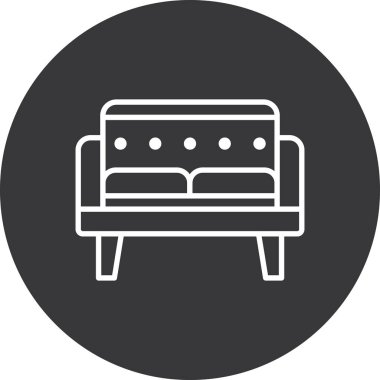 Koltuk simgesi. Vektör illüstrasyonu.