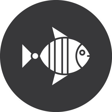 Balık simgesinin vektör illüstrasyonu