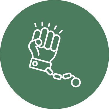 Bir zincir simgesinin vektör illüstrasyonu