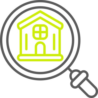 Arama Evi. Basit illüstrasyon