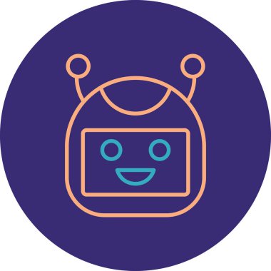 Robot simgesinin vektör illüstrasyonu