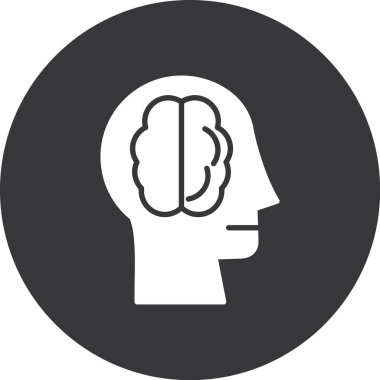 beyin ikonu vektör illüstrasyonu