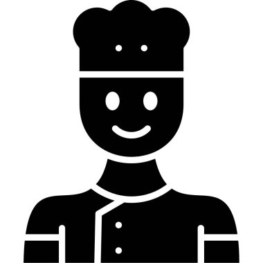 Şef. Web simgesi basit illüstrasyon